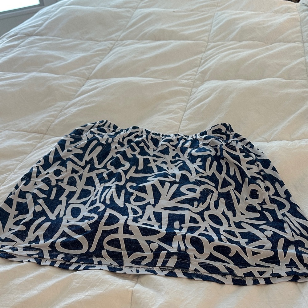 Stylish Blue and White Women's Skort